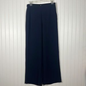 H&M Navy Blue Trouser Wide Leg Pants with Size Zip Size 4